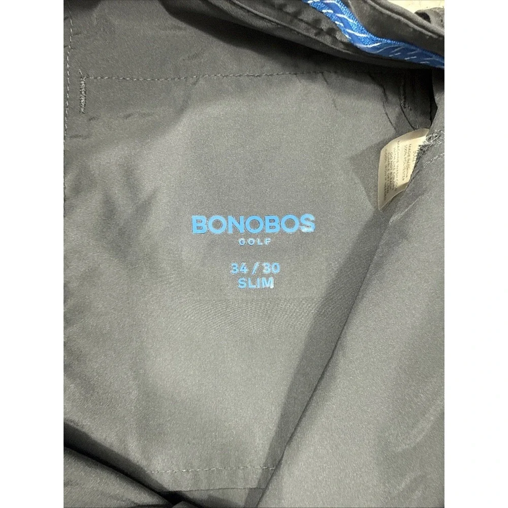 Bonobos Golf‎ Slim Fit Pants Mens 34 x 30 Gray Chino Stretch Casual Athleisure
